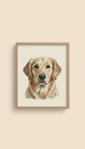 Pet Portrait Art Print on Textured Paper – A3
